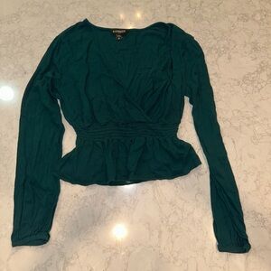 Express V-Neck Blouse long sleeve size XS